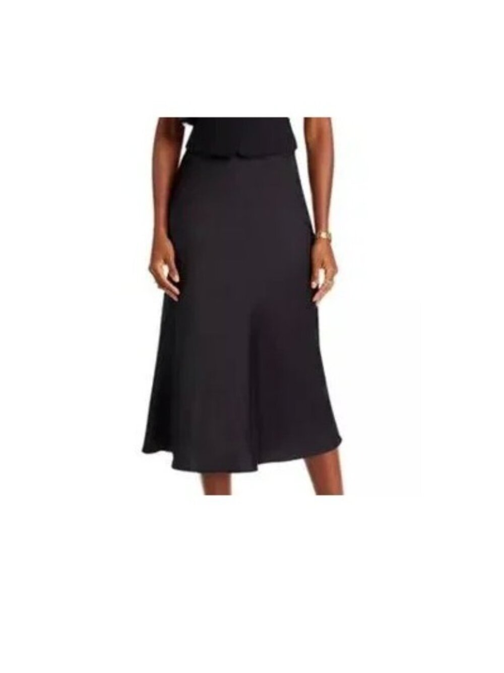 Rachel Zoe Satin-Look A-Line Midi-Slip Skirt  Womens XS NWT